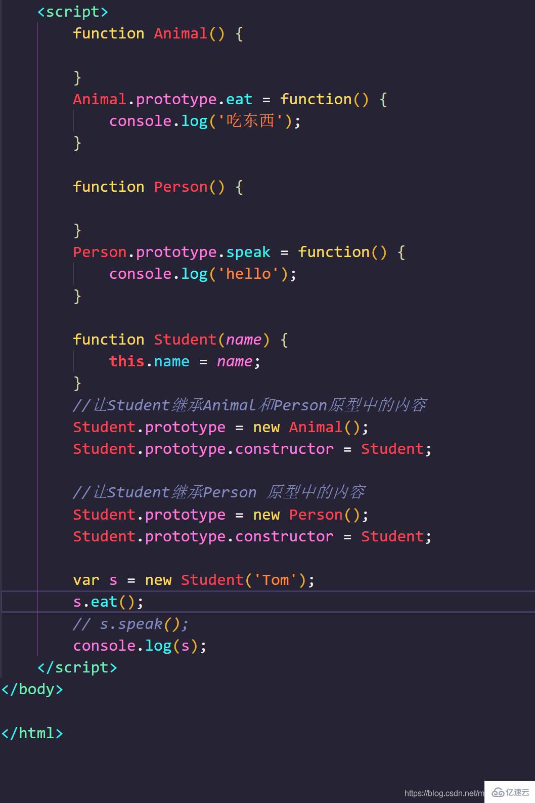 JavaScript原型链继承的概念以及原理分享