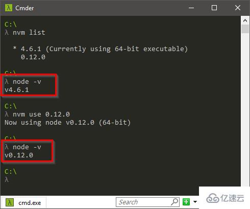 Windows环境下Nodejs多版本间切换的方法