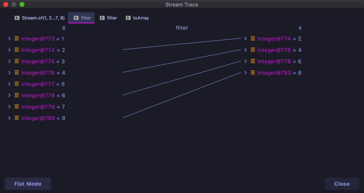 IntelliJ IDEA中Stream Trace功能的示例分析