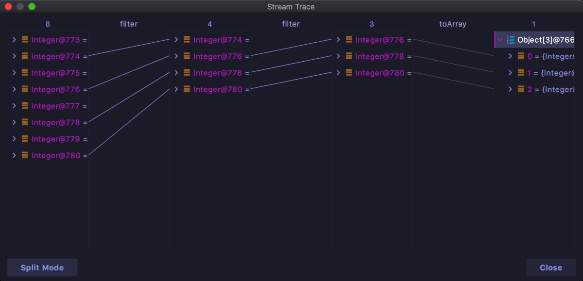 IntelliJ IDEA中Stream Trace功能的示例分析