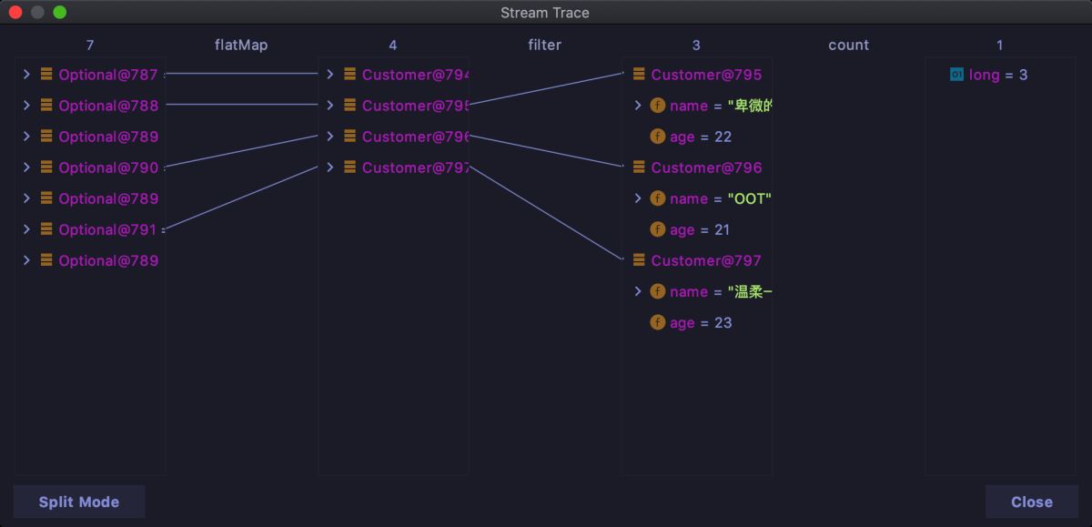 IntelliJ IDEA中Stream Trace功能的示例分析