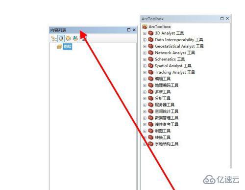 arcgis图层栏不见了的解决方法