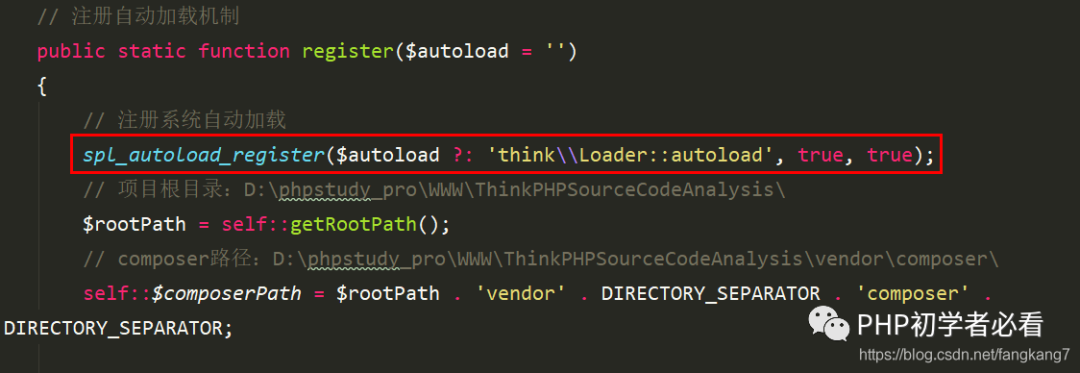 ThinkPHP自动加载Loader源码分析以及加载类的简介