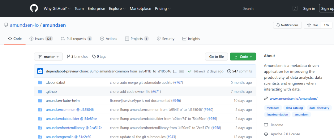 Github 1.9K Star的数据治理框架Amundsen如何理解