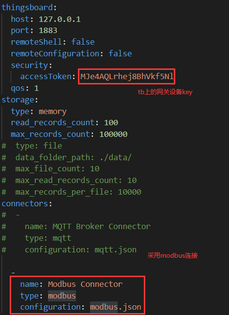 Thingsboard接入modubs的方法
