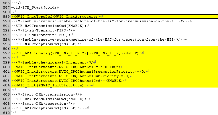 STM32网络之中断的示例分析