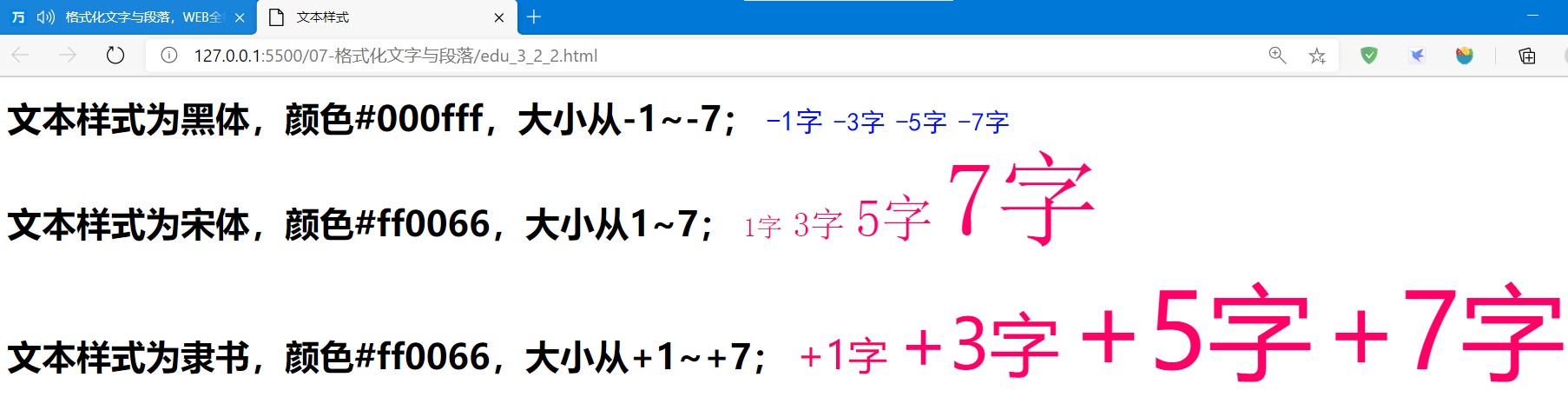 Web如何格式化文字與段落