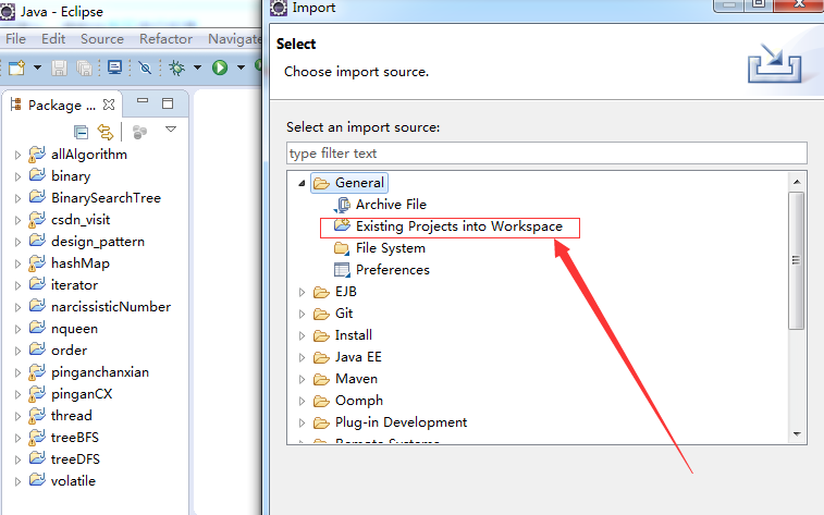 怎么在eclipse中导入java项目