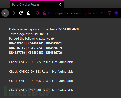 Windows中如何使用PatchChecker检测漏洞