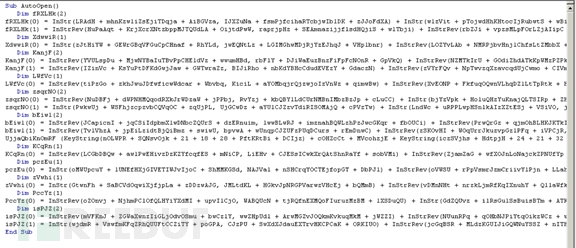 各种代码混淆Office宏病毒的示例分析