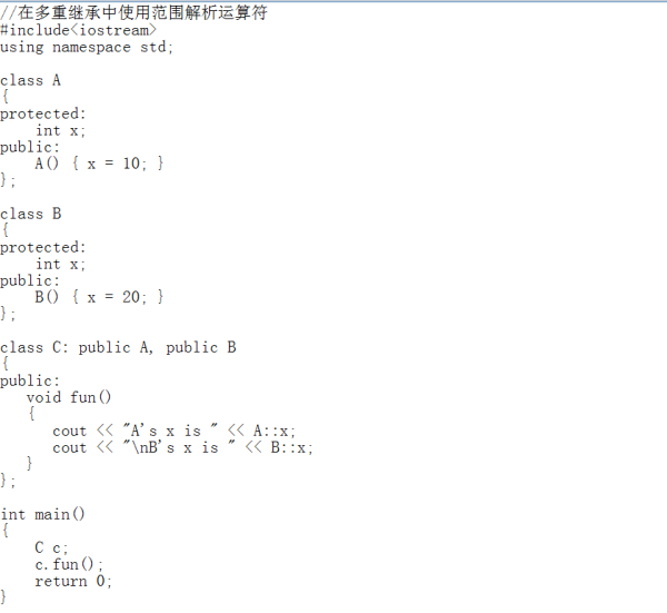 如何理解C ++中的范围解析运算符