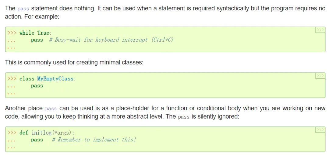 Python中pass语句的作用是什么
