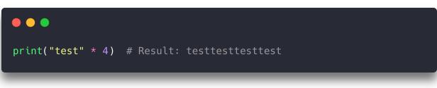 python字符串乘法的示例分析