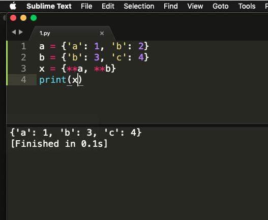 python如何实现字典合并