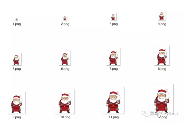 如何让用Python做一个缩放自如的圣诞老人