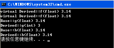 C++成员函数的重载，继承，覆盖和隐藏是什么