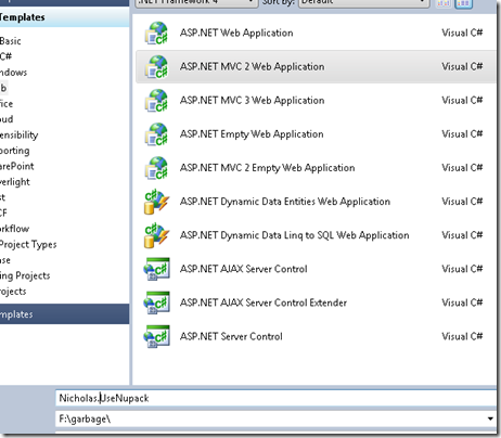 ASP.NET MVC 2中如何使用开源工具Nupack