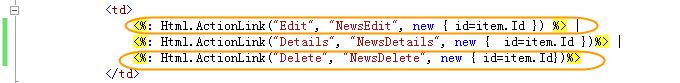 ASP.NET MVC 2.0中如何编辑和删除新闻操作