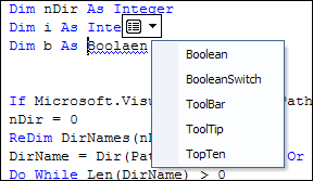 Visual Basic代码编写的示例分析
