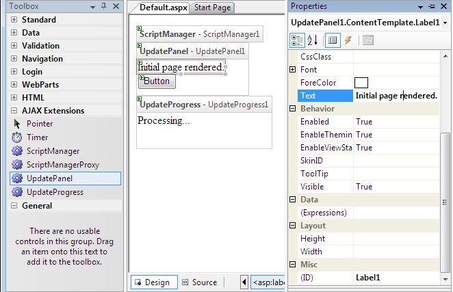 ASP.NET AJAX中如何使用UpdateProgress控件