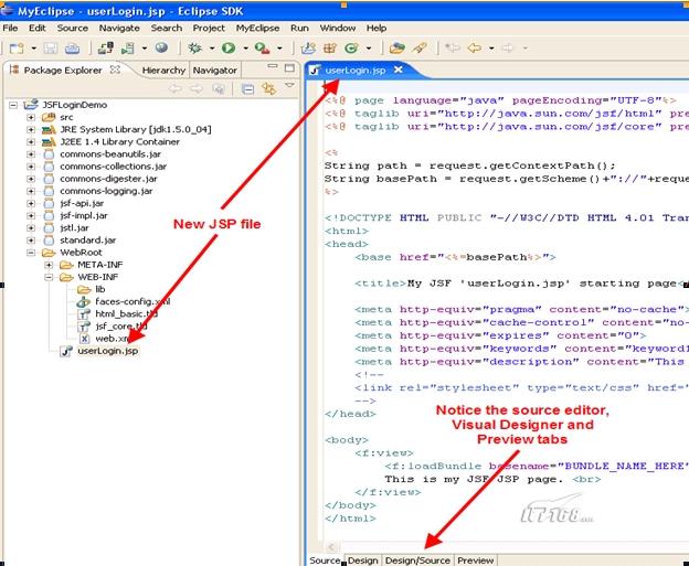 MyEclipse开发JSF如何创建JSP页面