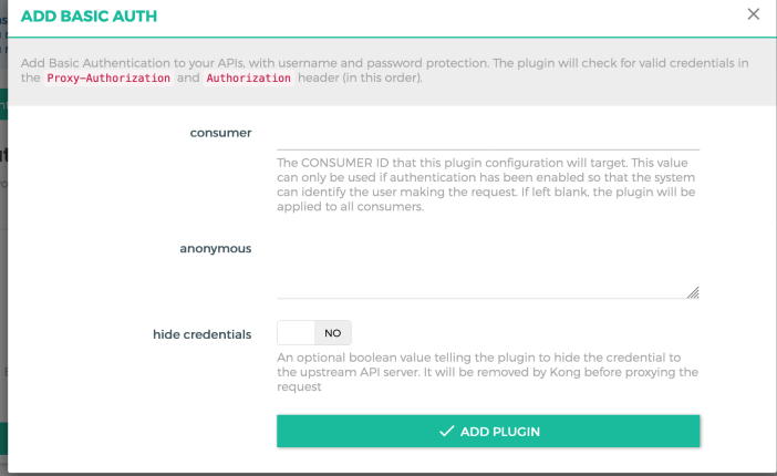 kong插件basic-auth怎么配置