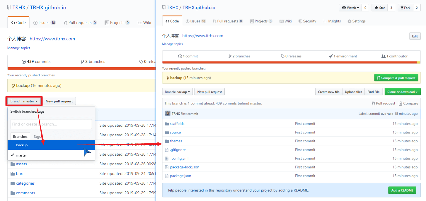 如何使用Hexo-Git-Backup 插件備份的Hexo博客