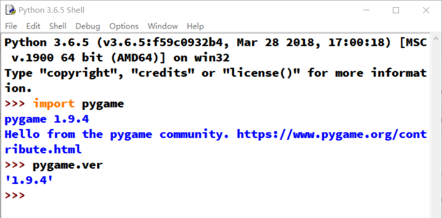 Windows系统中怎么安装Pygame