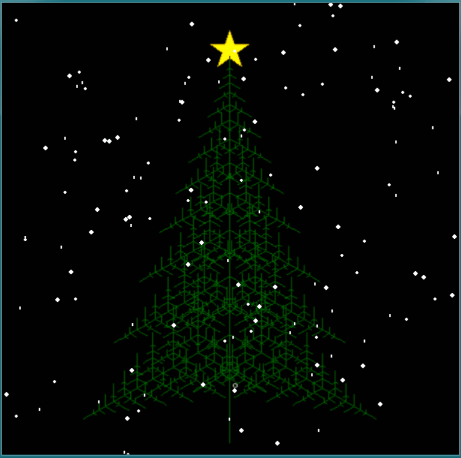 怎么用Python画一棵带音乐的雪夜圣诞树