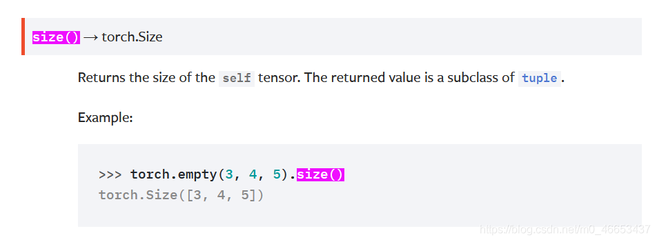 torch.Tensor.size()方法如何使用