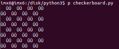 Python中如何输出国际象棋棋盘