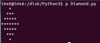 Python如何打印出菱形