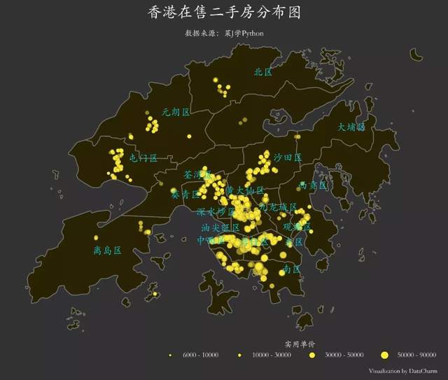 Python怎么实现香港地图、房价可视化和绘制气泡图
