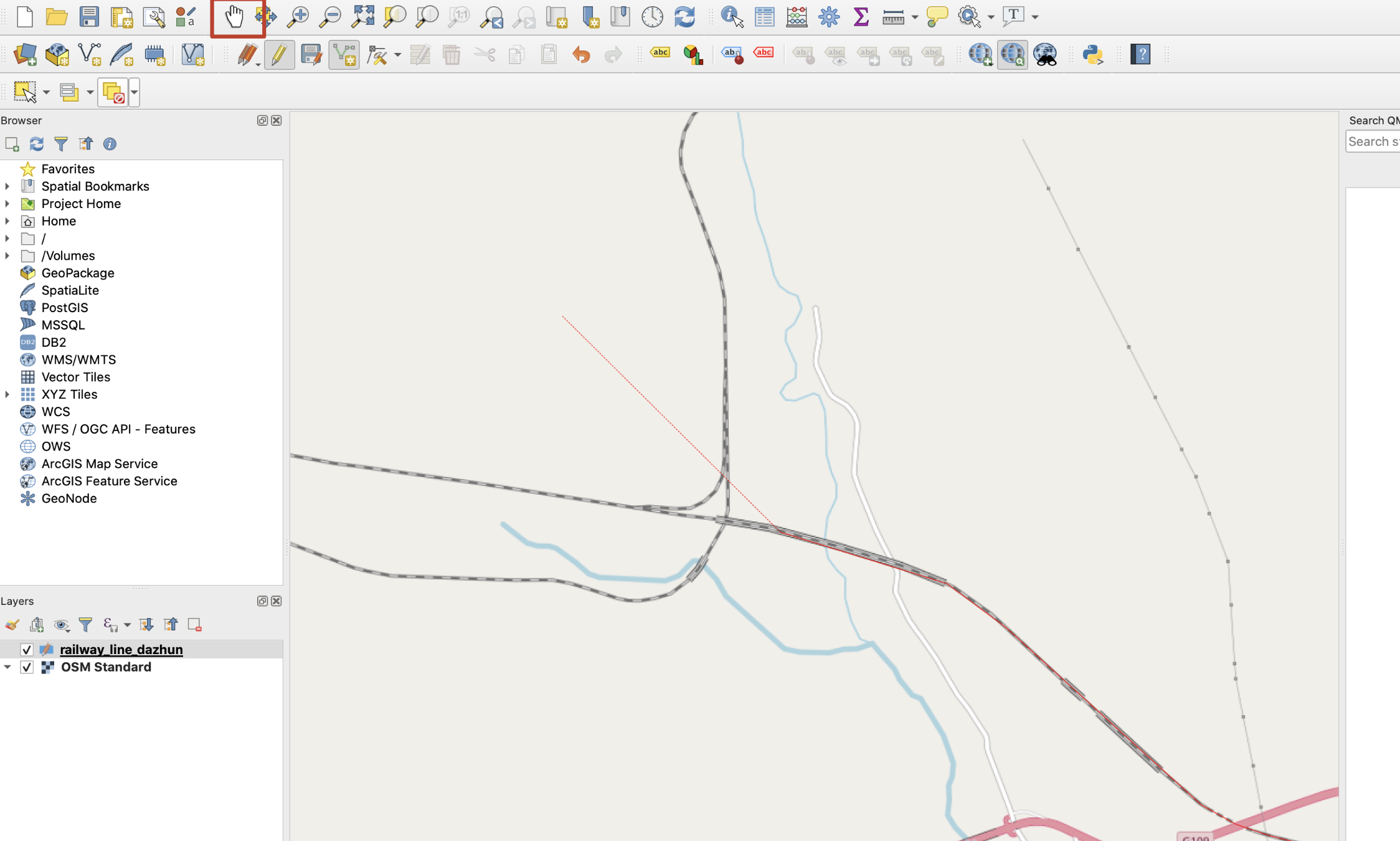 如何使用QGIS绘制铁路轨迹geojson