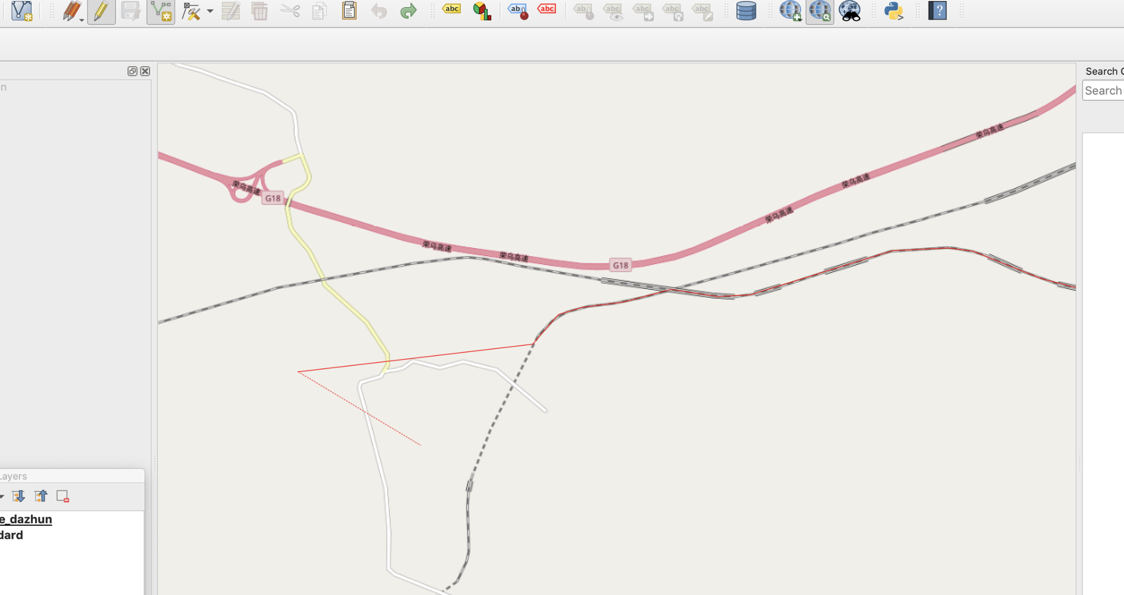 如何使用QGIS绘制铁路轨迹geojson