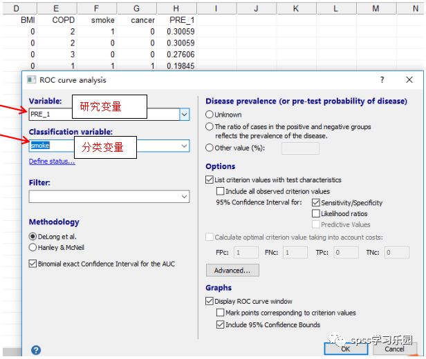 任何用SPSS、MedCalc做ROC曲線