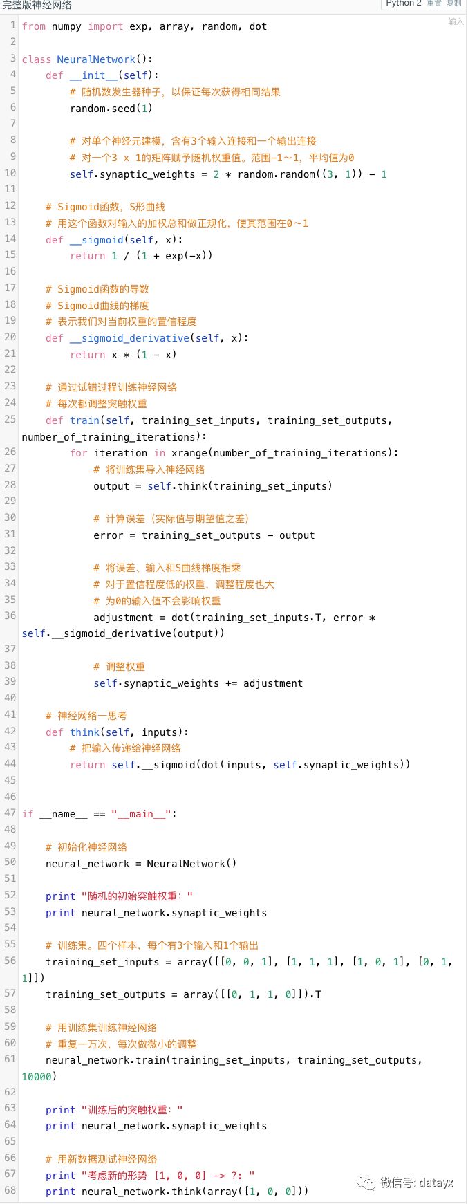 如何用Python代码搭建神经网络来掌握一些基本概念