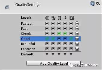 Unity3D如何实现质量设置
