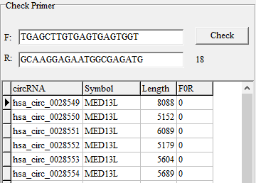 circPrimer中環(huán)狀RNA注釋和引物設(shè)計(jì)工具的示例分析