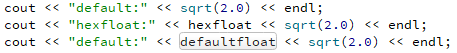 C++11浮点数格式控制举例分析