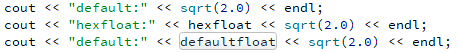 C++11浮點(diǎn)數(shù)格式控制舉例分析