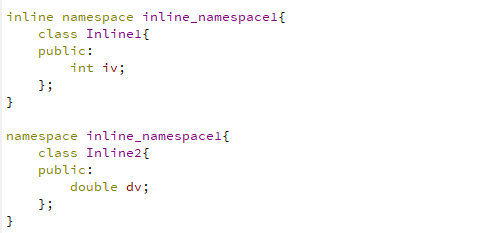 C++11内联命名空间举例分析