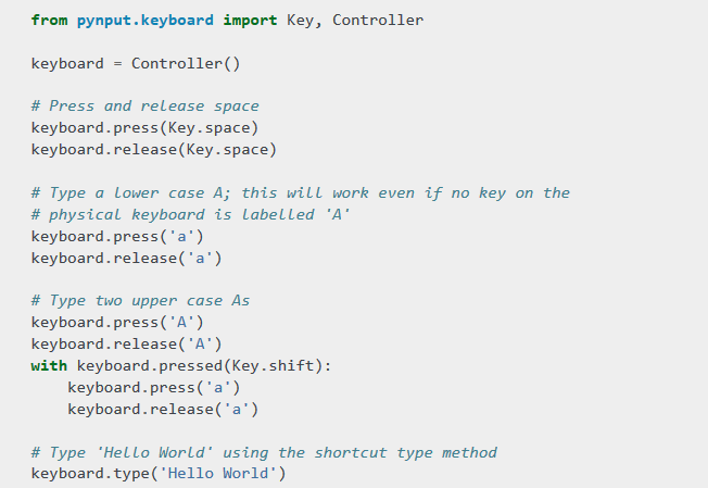 怎么用Python控制键盘鼠标