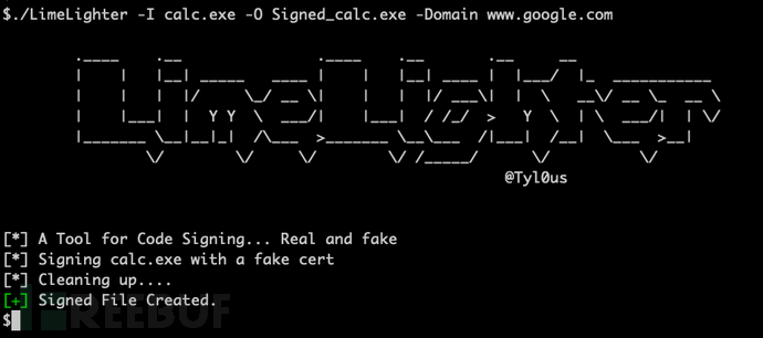 怎么使用Limelighter生成伪造代码签名