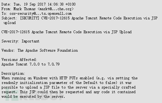 如何分析Tomcat的PUT的上传漏洞CVE-2017-12615