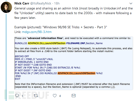 如何利用INF Script下载执行技术来进行绕过、免杀和持久化