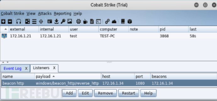 如何使用cobaltstrike接口传递msf中的shell