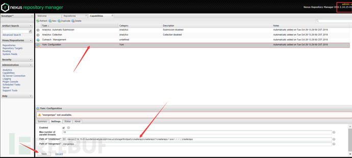 Nexus Repository Manager 2.x命令注入漏洞CVE-2019-5475示例分析