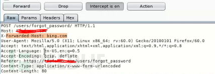 怎么在密码重置请求包中添加X-Forwarded-Host实现受害者账户完全劫持
